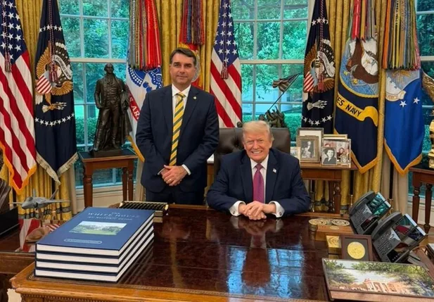 Flávio Bolsonaro e Donald Trump