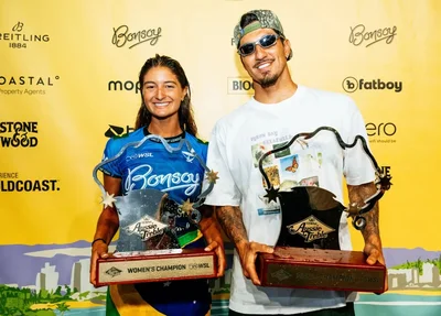 Gabriel Medina e Luana Silva conquistam Tríplice Coroa Australiana na Gold Coast