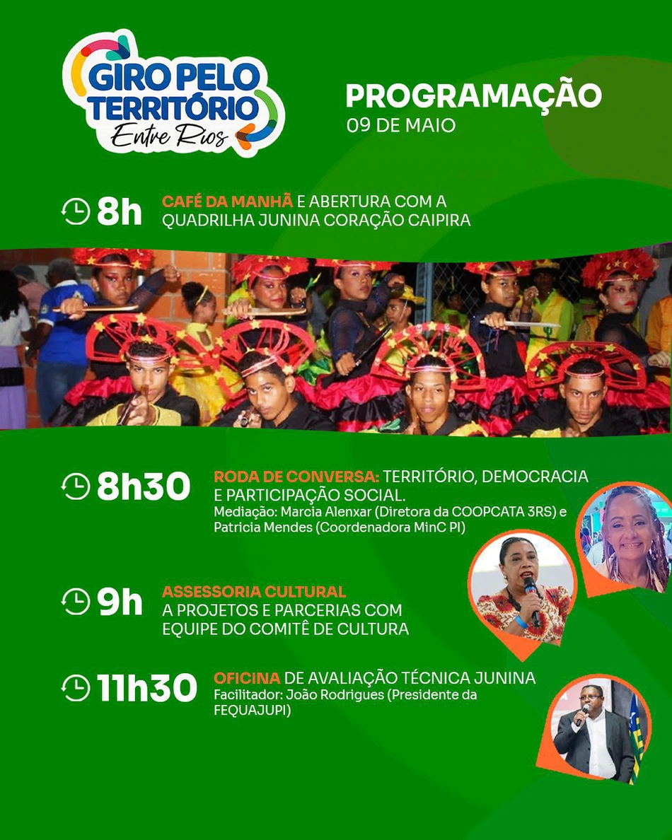 “Giro pelo Território” movimenta Nazária neste sábado (09)