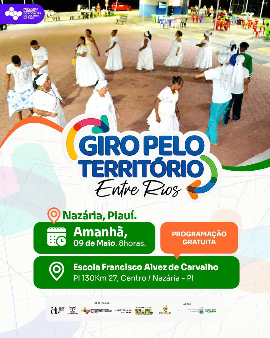 “Giro pelo Território” movimenta Nazária neste sábado