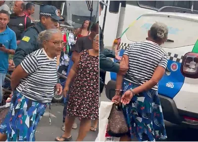 Idosa presa em flagrante por tentativa de furto no Centro de Teresina
