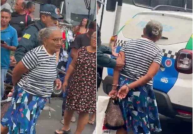 Idosa presa em flagrante por tentativa de furto no Centro de Teresina