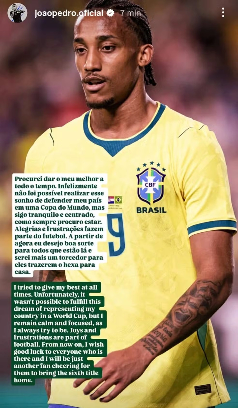 João Pedro ficou fora da Copa do Mundo 2026