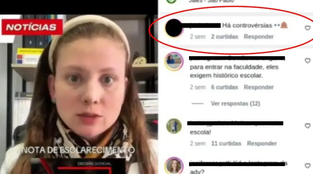 Juiz comentou em uma postagem da advogada da família