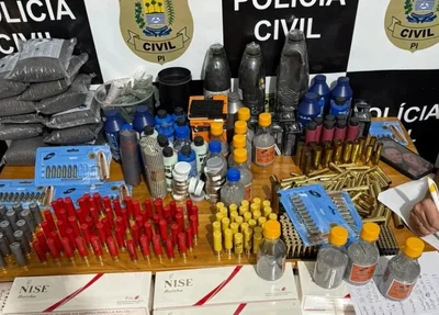 Material apreendido pela Polícia Civil do Piauí