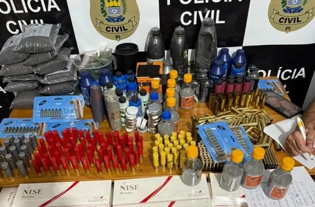 Material apreendido pela Polícia Civil do Piauí