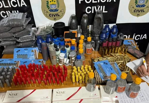 Material apreendido pela Polícia Civil do Piauí