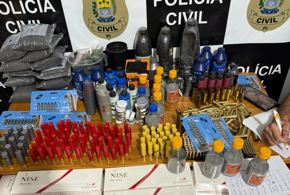 Material apreendido pela Polícia Civil do Piauí