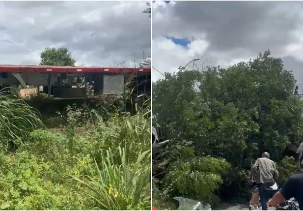 Motorista de carreta invade canteiro central na BR 316 no Lourival Parente