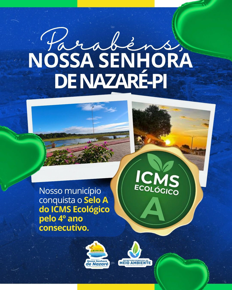 Nossa Senhora de Nazaré conquista Selo A do ICMS Ecológico pelo 4º ano seguido