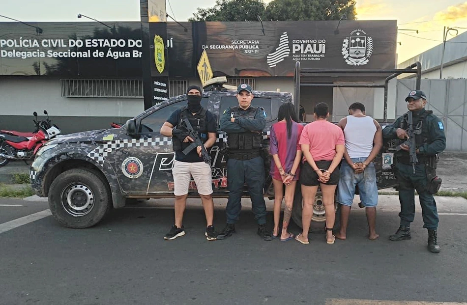 PM prendeu três pessoas em Água Branca