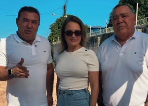 Prefeito Adelmo da Cincal e deputada Ana Paula acompanham obras em Curimatá