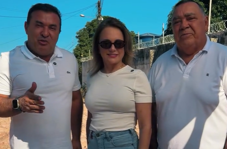 Prefeito Adelmo da Cincal e deputada Ana Paula acompanham obras em Curimatá