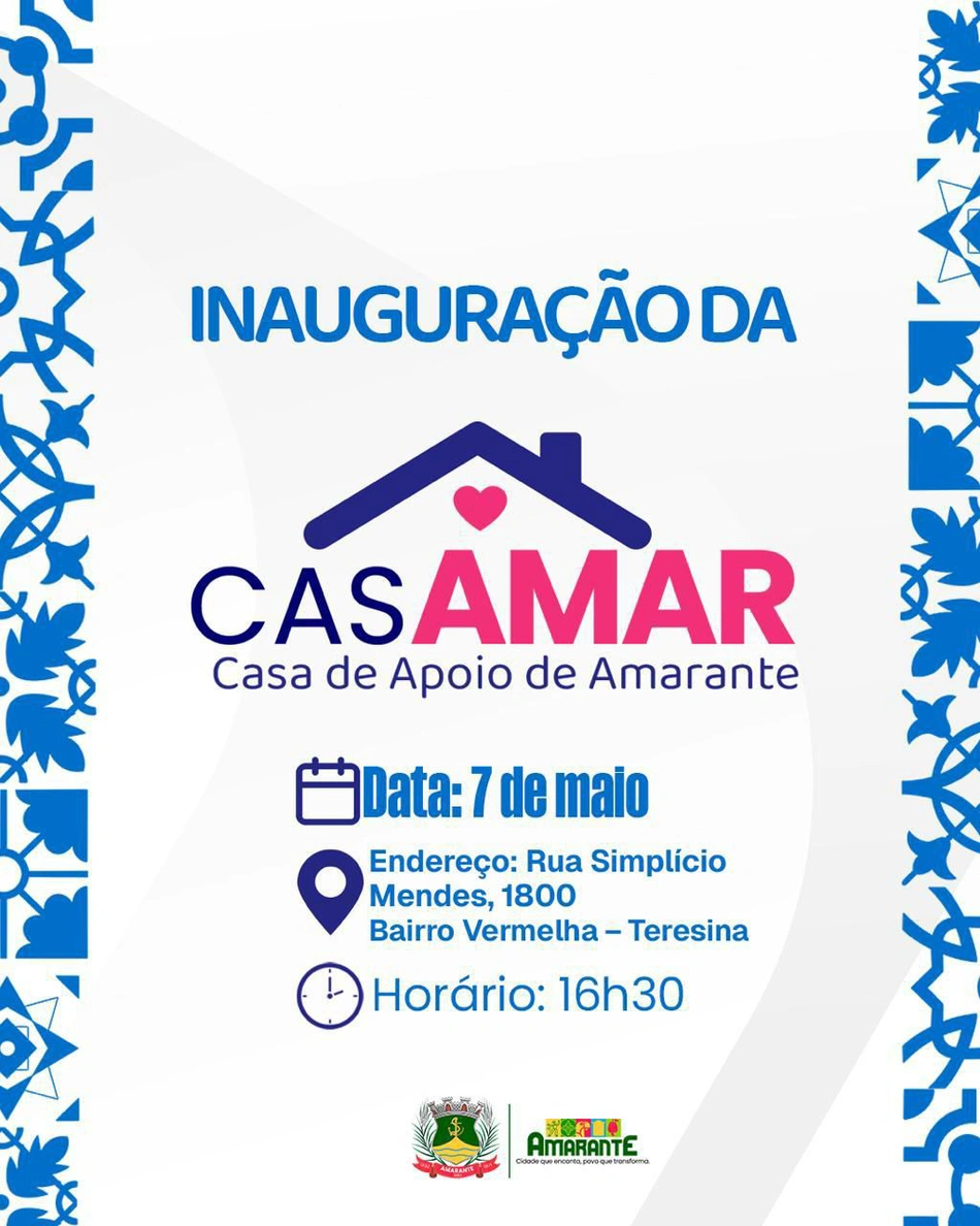 Prefeitura de Amarante inaugura casa de apoio para pacientes em Teresina