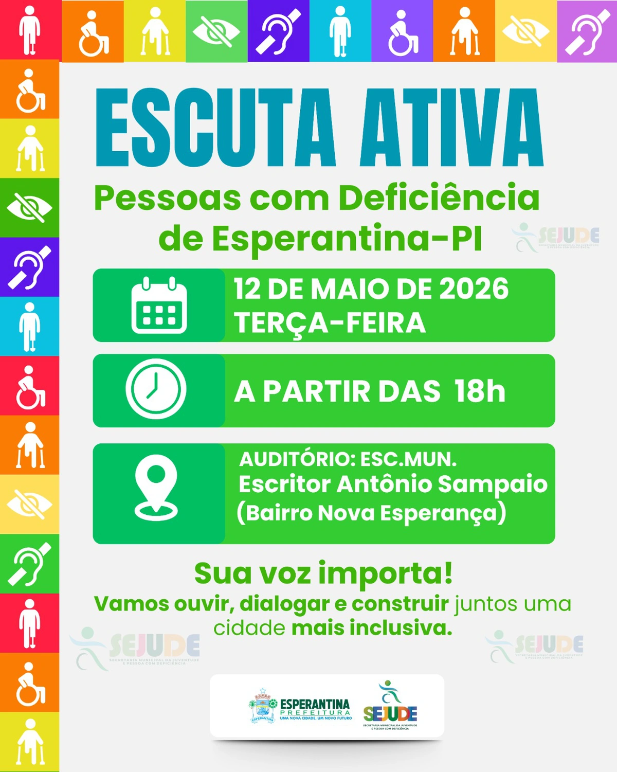 Prefeitura de Esperantina promove momento de "Escuta Ativa" com pessoas com deficiência