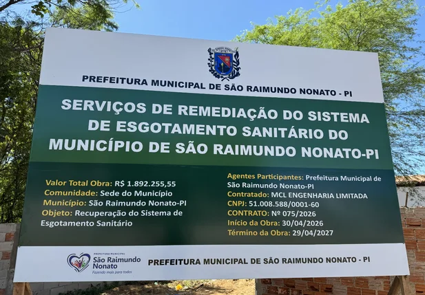 Prefeitura de São Raimundo Nonato inicia serviços de restauração do Sistema de Saneamento Básico