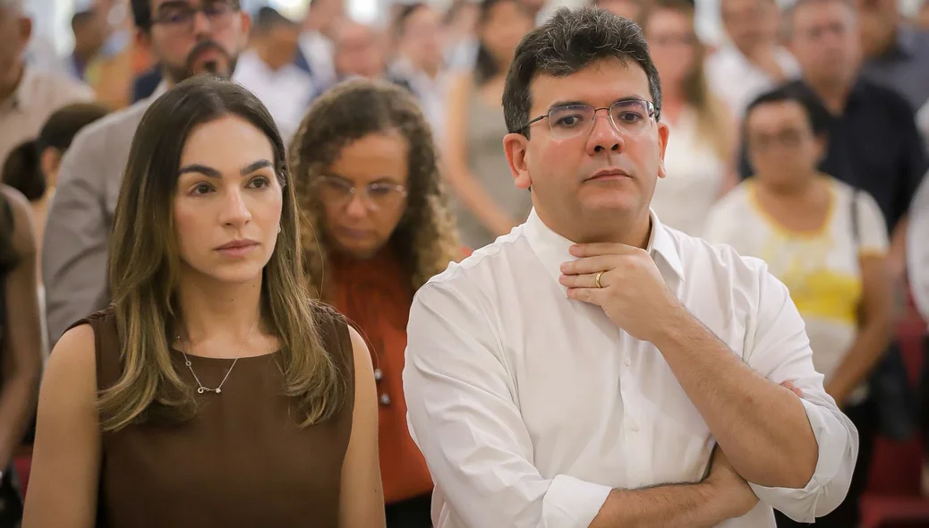 Primeira-dama Isabel Fonteles e governador Rafael Fonteles