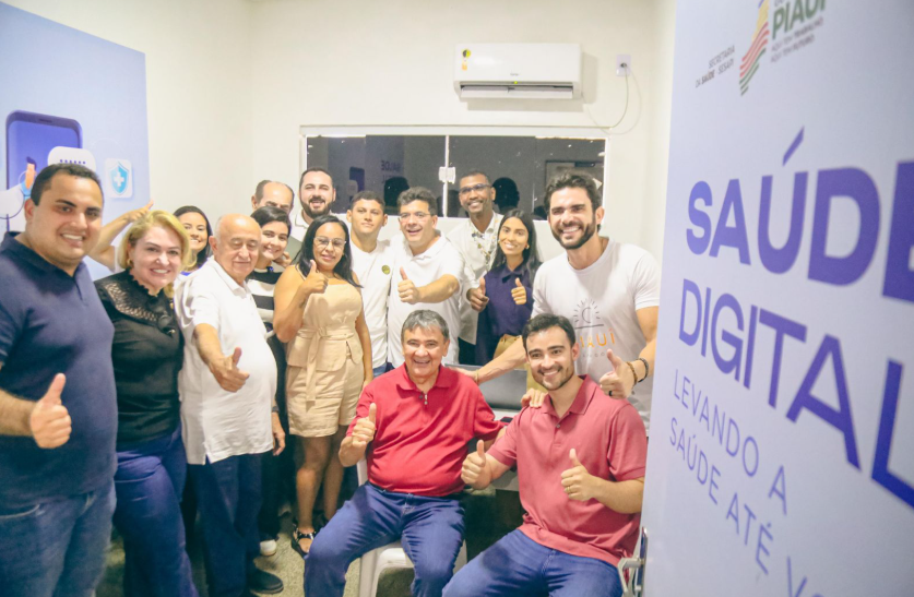 Rafael Fonteles visita unidade do Piauí Saúde Digital em Pavussu