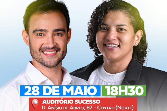 Sarah Menezes anuncia apoio a Vinícius Dias nesta quinta-feira