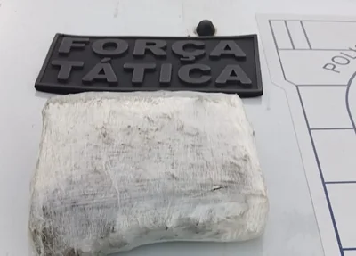 Tablete de maconha apreendido
