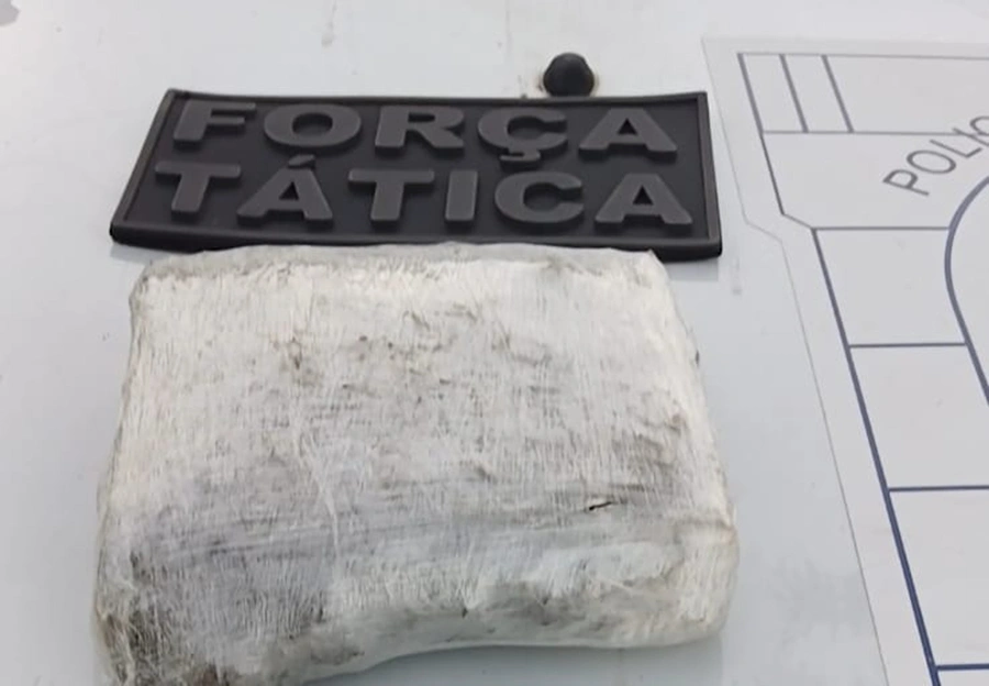 Tablete de maconha apreendido