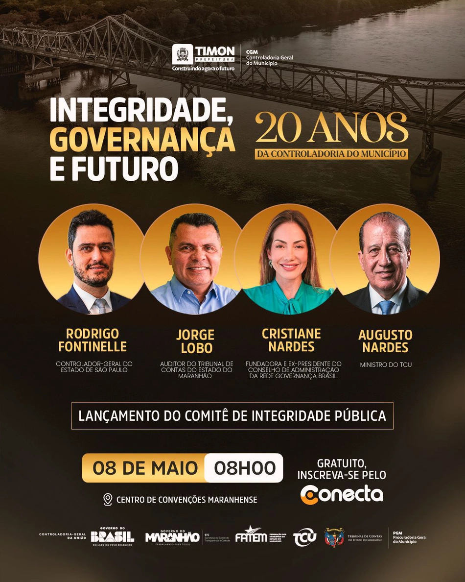 Timon lança Comitê de Integridade Pública e celebra 20 anos da Controladoria Geral do Município