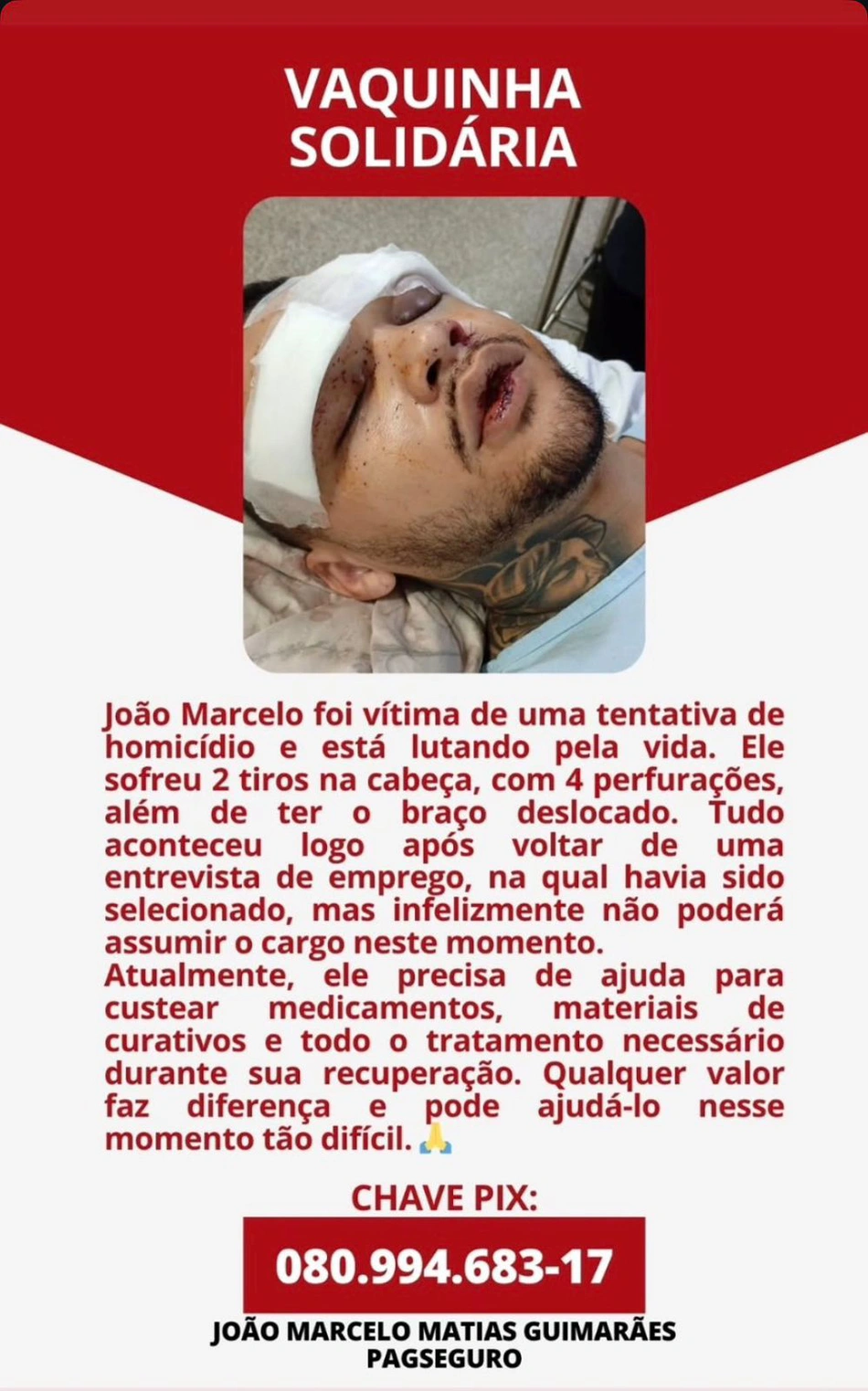 Vaquinha Solidária de João Marcelo Matias Guimarães