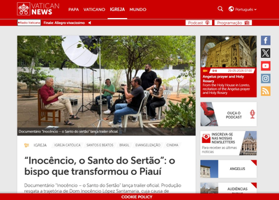 Vatican News destaca documentário piauiense sobre Dom Inocêncio