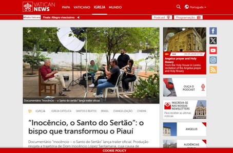 Vatican News destaca documentário piauiense sobre Dom Inocêncio
