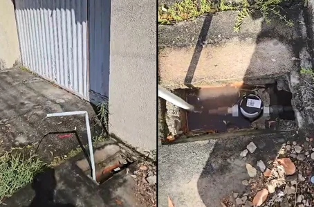 Vazamento de água dura 4 dias em Parnaíba