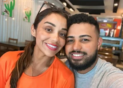 Walkyria Estarley, vocalista da banda Farra da Gordinha, e ex-marido, Lucas