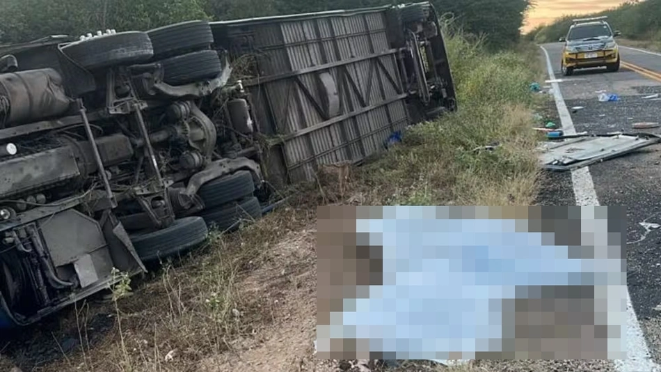 Acidente com ônibus no Ceará