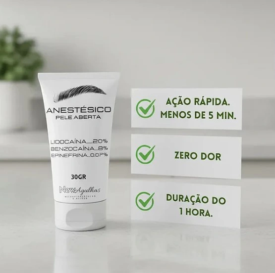 Anestésico para micropigmentação de sobrancelhas está entre os produtos proibidos pela Anvisa.