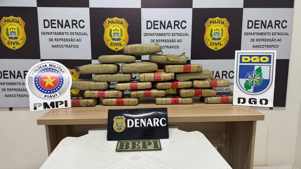 Apreensão de drogas feita pela polícia