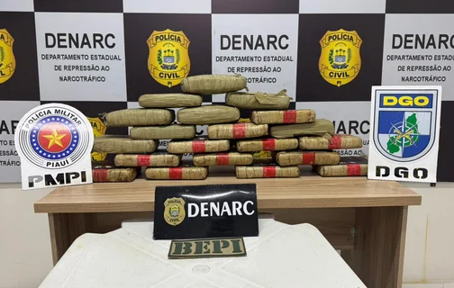 Apreensão de drogas feita pela polícia