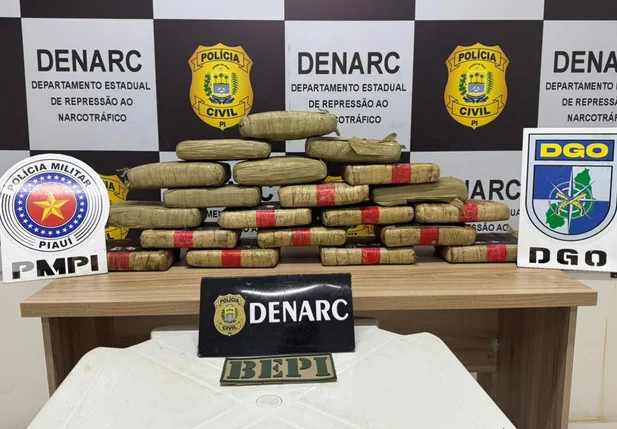 Apreensão de drogas feita pela polícia