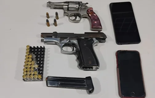 Armas apreendidas pela PM