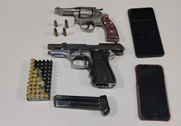 Armas apreendidas pela PM
