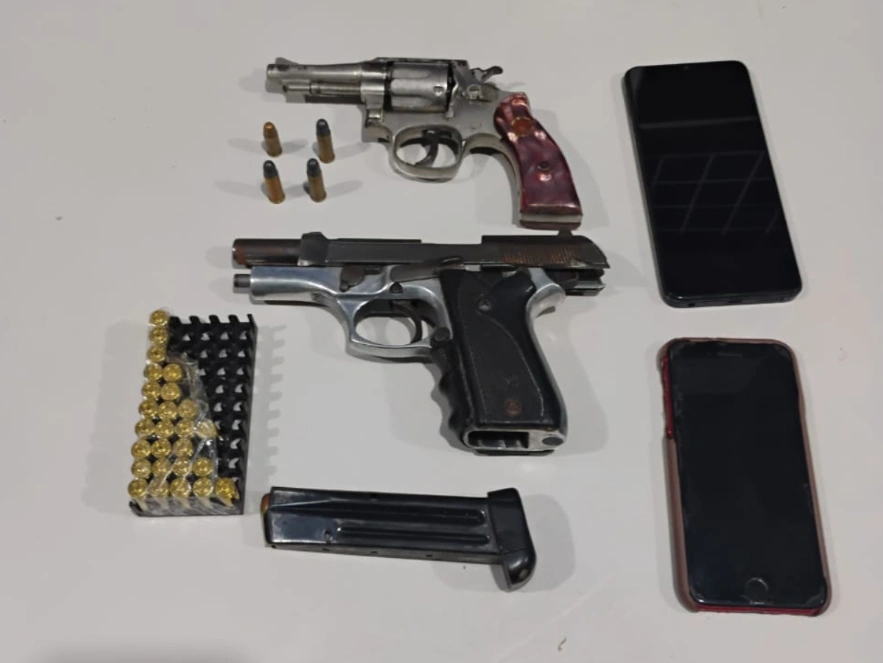 Armas apreendidas pela PM
