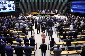 Câmara dos Deputados durante sessão solene