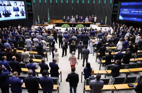 Câmara dos Deputados durante sessão solene