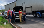 Caminhonete pegou fogo na BR 343
