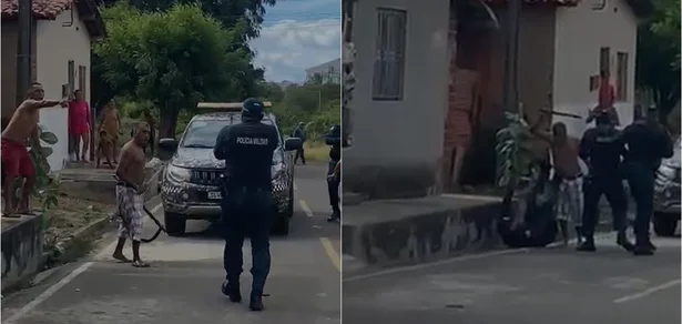 Carlito portava um facão e avançou em direção aos policiais