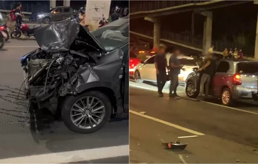 Colisão entre oito veículos na BR 316