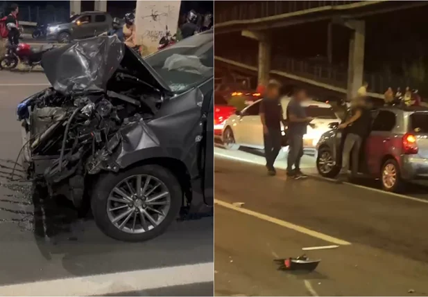 Colisão entre oito veículos na BR 316