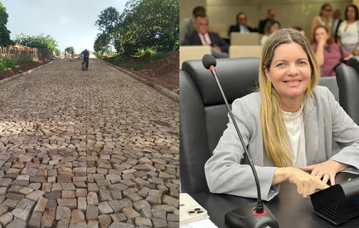 Com emenda de Gracinha Mão Santa, Murici dos Portelas recebe obra de pavimentação