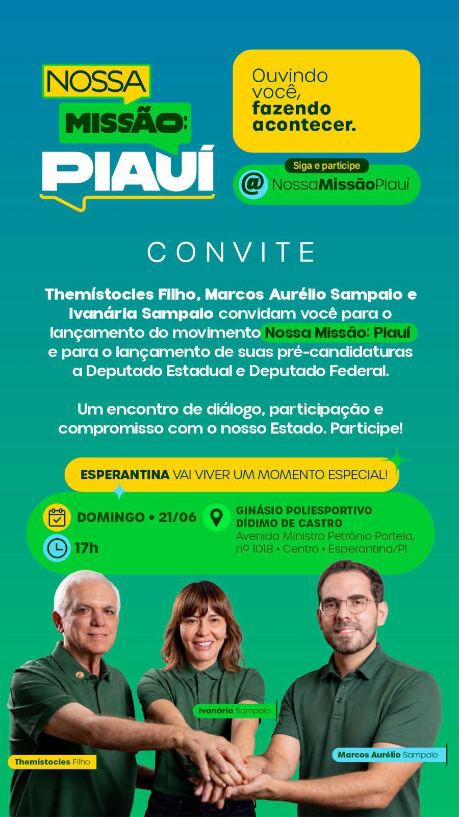 Convite Nossa Missão: Piauí