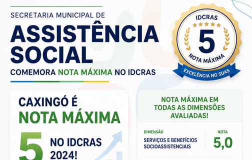 CRAS de Caxingó alcança nota máxima no IDCRAS e se destaca na assistência social