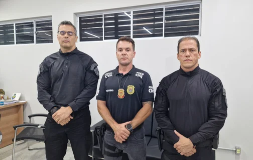 Delegados Tales Gomes, Diego Vilhena e Laércio Evangelista