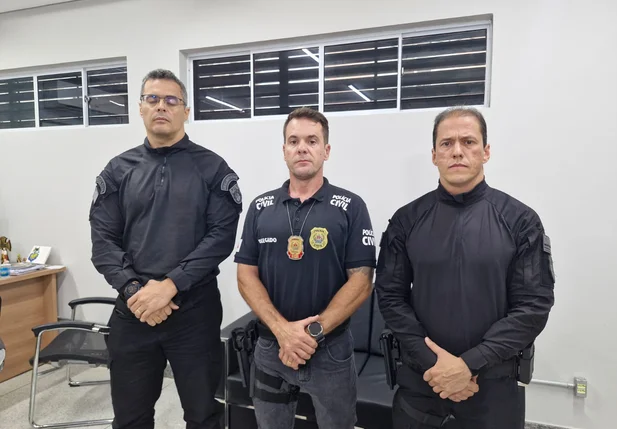 Delegados Tales Gomes, Diego Vilhena e Laércio Evangelista